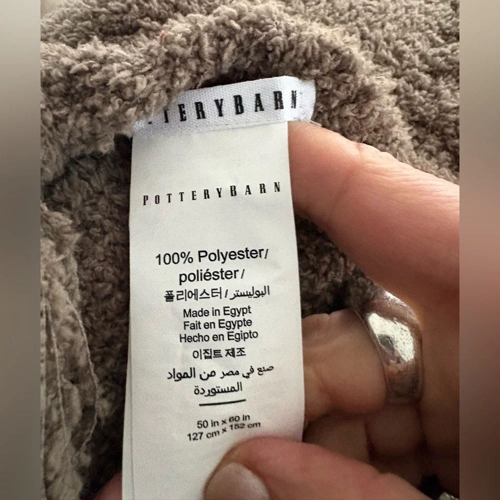Pottery Barn Classic Cable Knit Throw Blanket